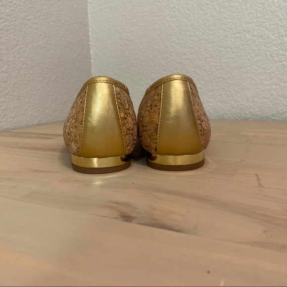 C Wonder Printed Gold Cork Pointy Flats 8.5 - Picture 5 of 8